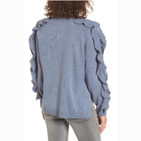 BP Ruffle with imitation pearl sweater size small - Picture 2 of 3